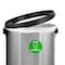 Alpine Industries Round Indoor Metal Can, Stainless Steel Brushed, Stainless Steel/Plastic ALP470-65L-1-CO - alternate 4